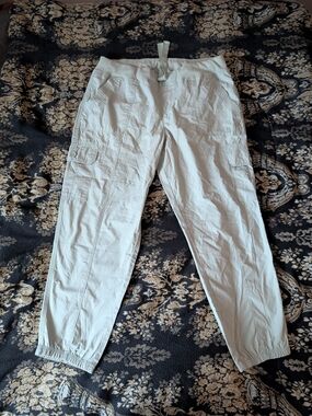 Calvin Klein Jeans Light Khaki Women's Track Joggers L